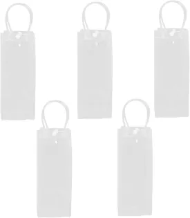 5 Pack Wine Cooler Bag Portable Ice Bucket Bag for Outdoor Reusable Beverage Chiller Compact Elegant for Parties Celebrations
