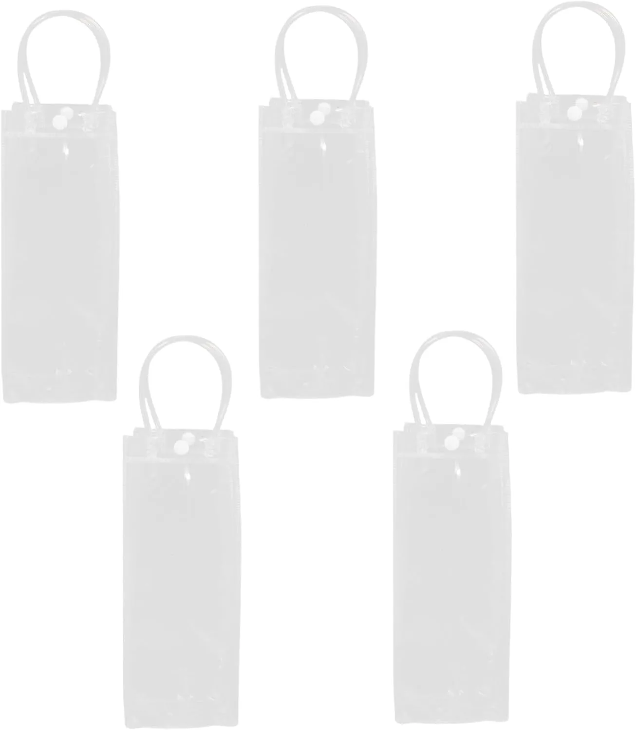 5 Pack Wine Cooler Bag Portable Ice Bucket Bag for Outdoor Reusable Beverage Chiller Compact Elegant for Parties Celebrations