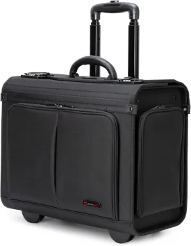 Alpine Swiss Rolling Briefcase Work Overnight Travel Bag Dual Locks Carry on Business Attache Case