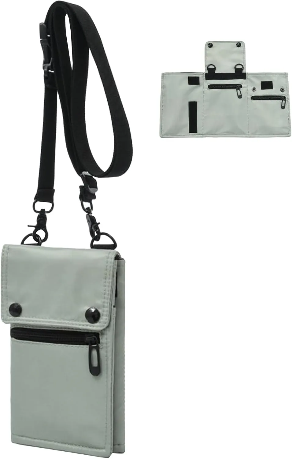 Anti Theft Travel Bag Small Crossbody Phone Purse Foldable Hidden Wallets Wander Bag with Multiple Pockets