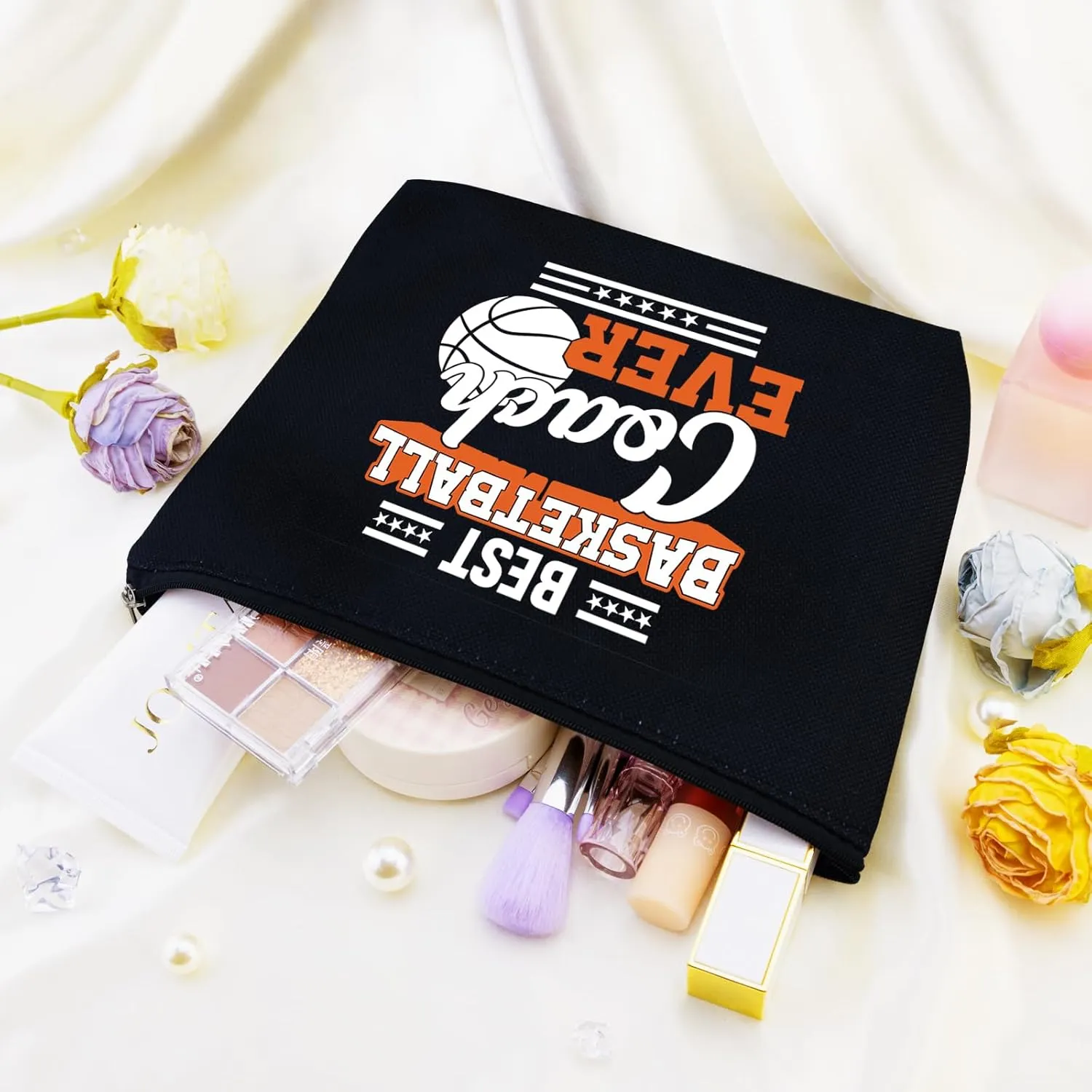 Basketball Woman Bag Basketball Mom Gifts Basketball Coach Gifts Basketball Makeup Bag Gift Basketball Lover Basketball Items Basketball Gift Bags Coach Cool Gifts Basketball Players