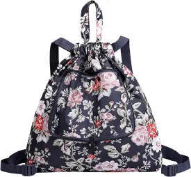 Beach Tote Bag Drawstring Seal Folding Sports Fitness Backpack Light Travel Day-Pack For Gym Outdoor Mens Beach Travel E