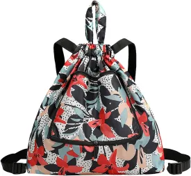 Beach Tote Bag Drawstring Seal Folding Sports Fitness Backpack Light Travel Day-Pack For Gym Outdoor Mens Beach Travel X