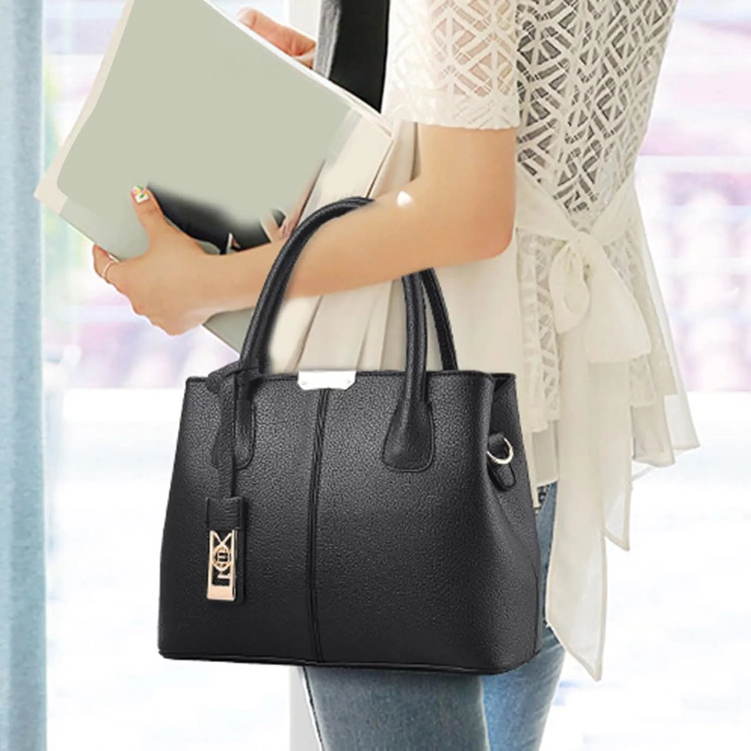 Beach Tote Bag Large Leather Handbags Crossbody Bag Adjustable Strap For Work Outdoor Shopping Mama Wife S