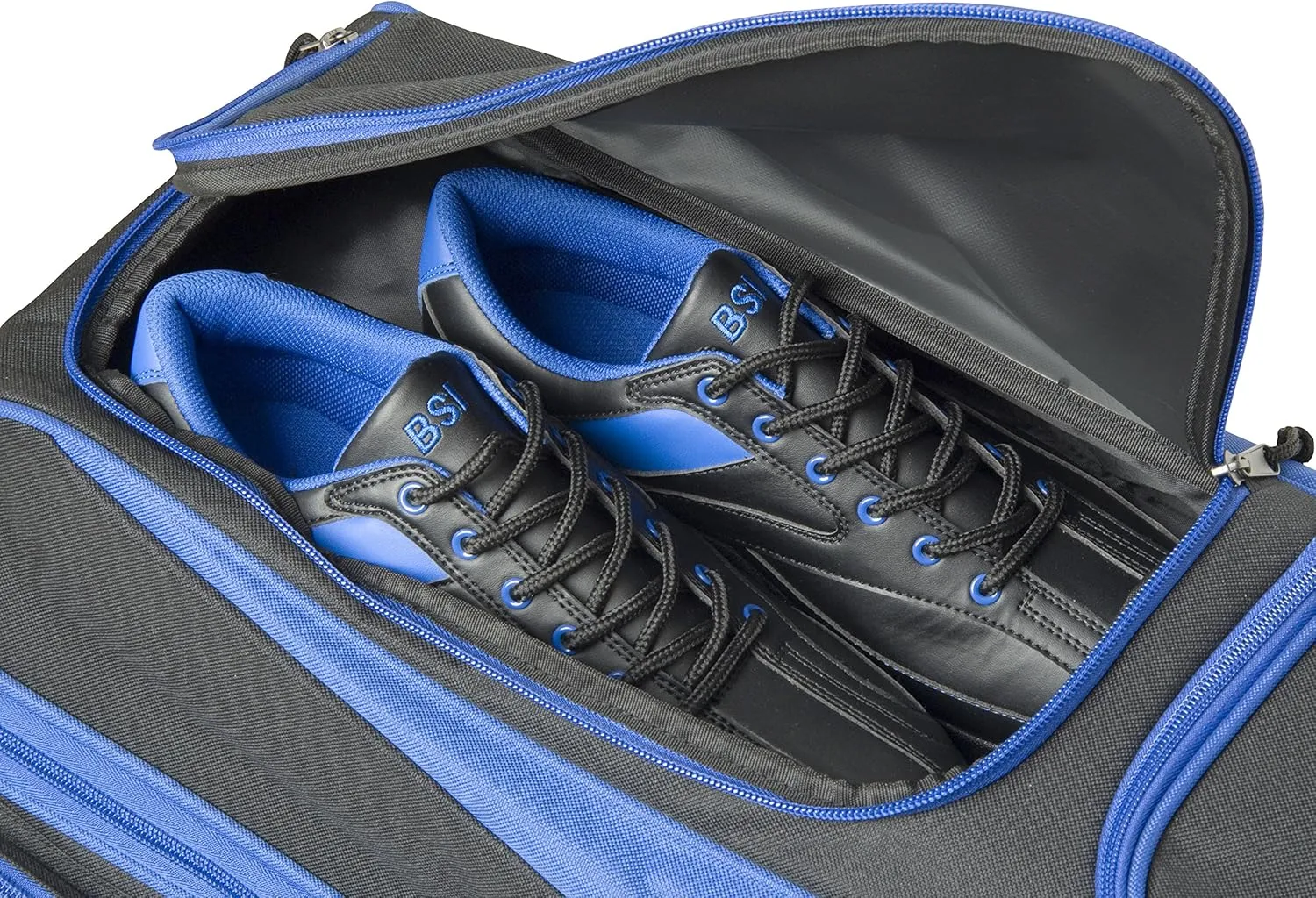 BSI Dash Roller Bowling Bag with Smooth Rolling Wheels, Padded Ball Compartment, Retractable Locking Handle, & Shoe Pocket