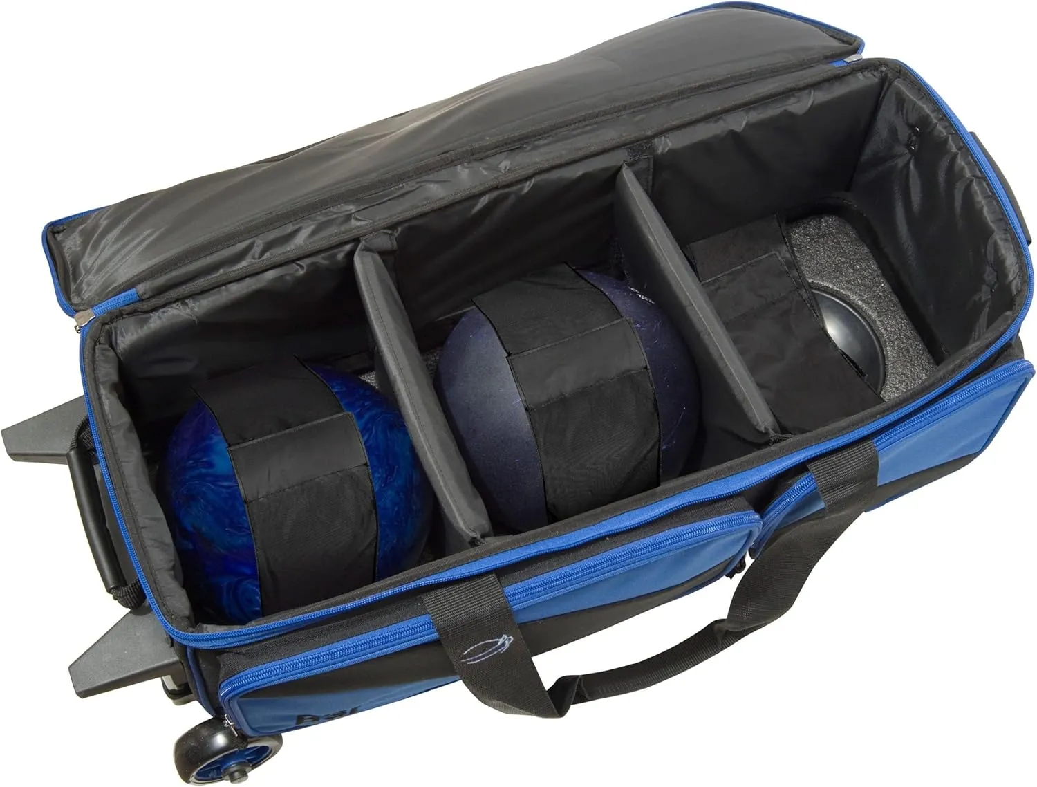 BSI Dash Roller Bowling Bag with Smooth Rolling Wheels, Padded Ball Compartment, Retractable Locking Handle, & Shoe Pocket