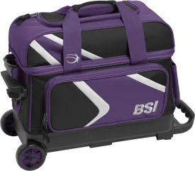 BSI Dash Roller Bowling Bag with Smooth Rolling Wheels, Padded Ball Compartment, Retractable Locking Handle, & Shoe Pocket