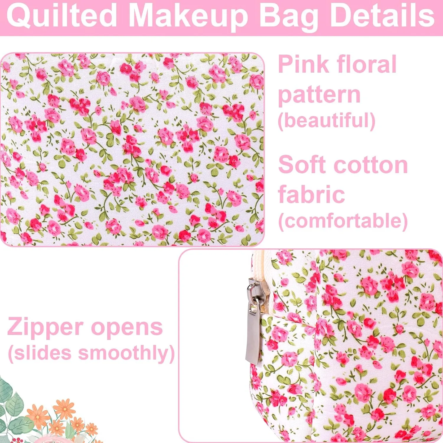 BUSOHA Small Makeup Bag for Purse,