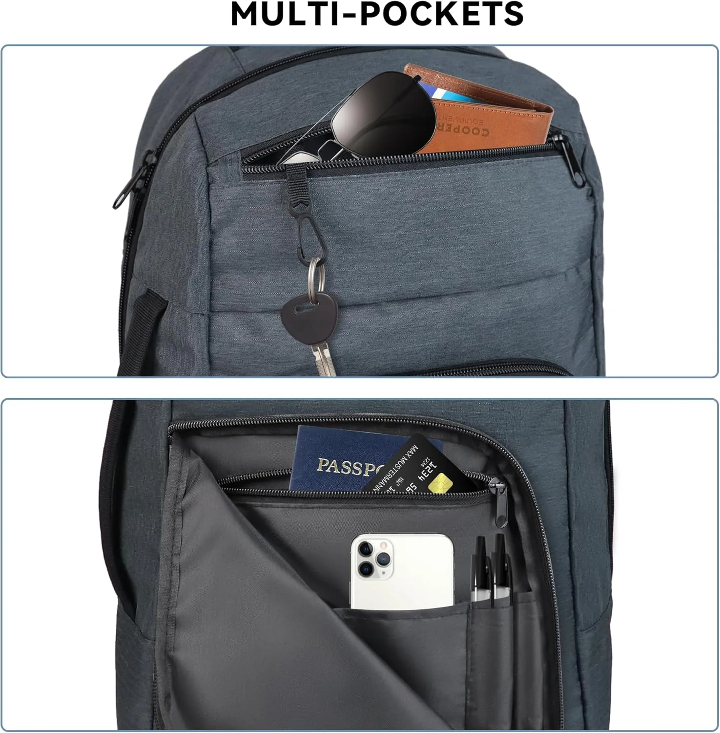 Carry on Backpack for Women Flight Approved 20.5x13x7.9(40L), Frontier Airlines Personal Item Bag Fit for 17in Laptop