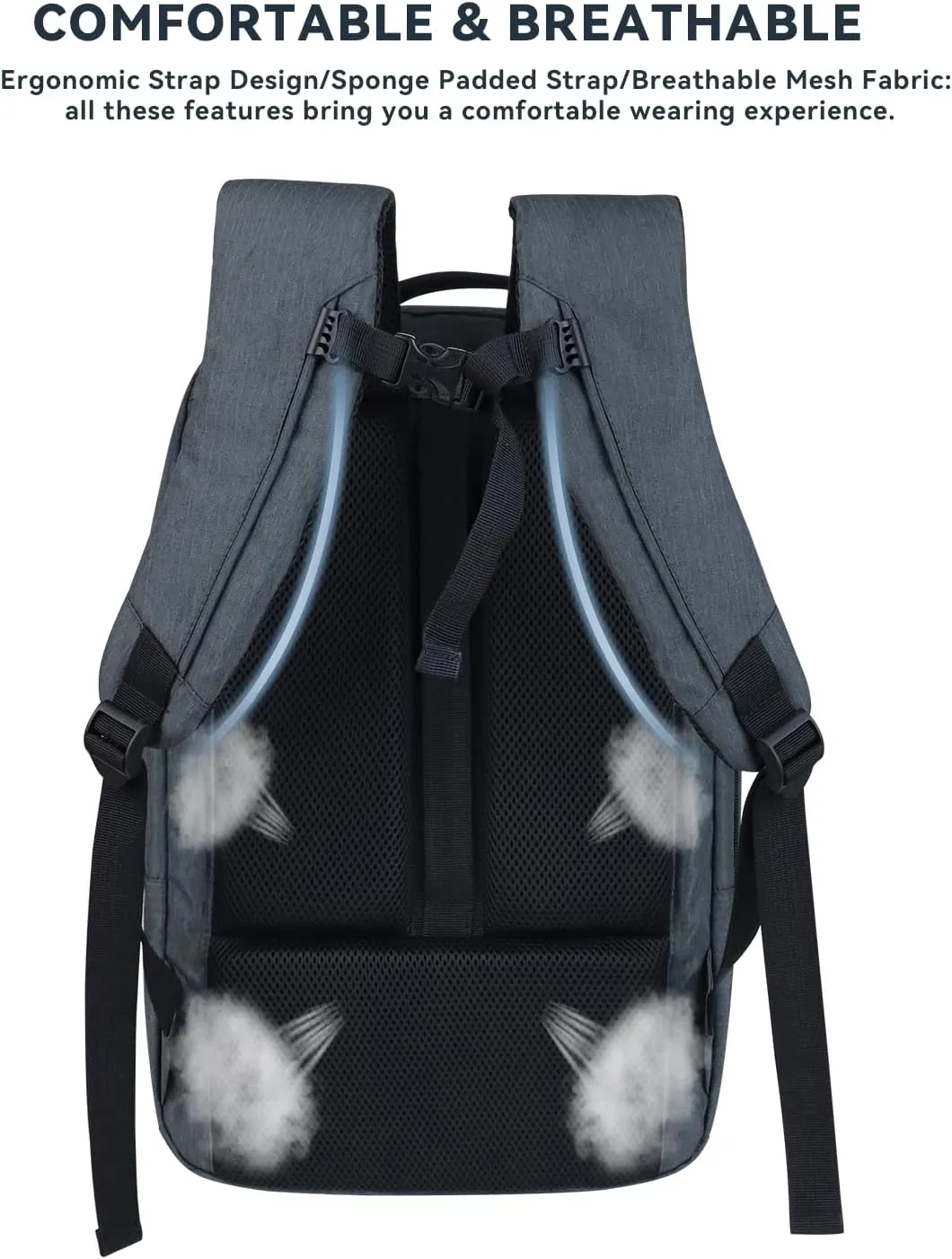 Carry on Backpack for Women Flight Approved 20.5x13x7.9(40L), Frontier Airlines Personal Item Bag Fit for 17in Laptop