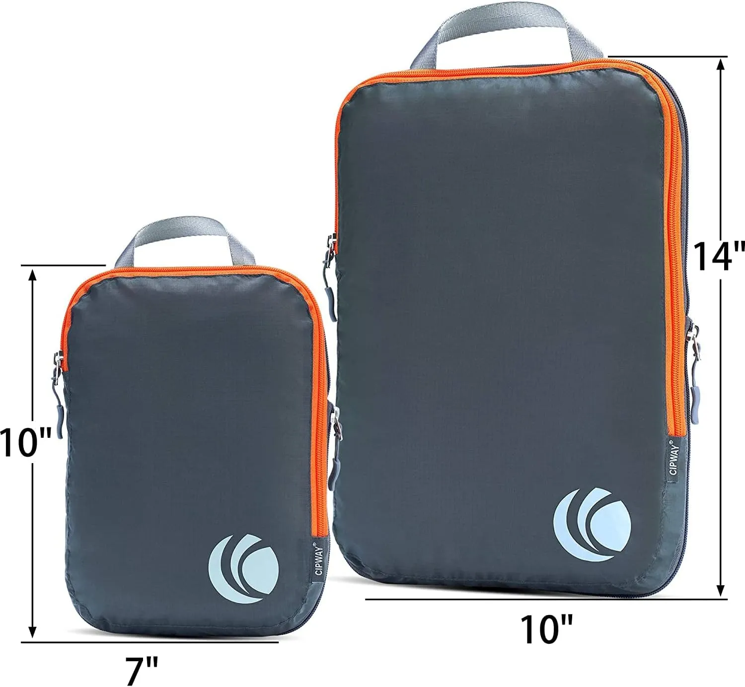 Cipway Compression Packing Cubes Set, Ultralight Expandable Travel Packing Organizers for Carry on Luggage (Grey 6pcs)