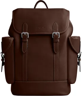 COACH Men's Hitch Backpack in Natural Full-Grain Leather, Maple, One Size