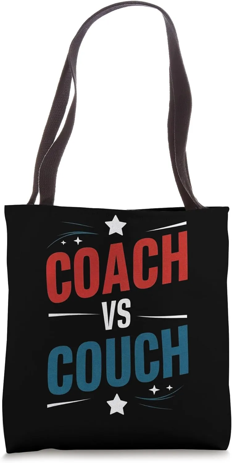 Coach Vs Couch Shirts 2024 Election Funny Vice President Tote Bag