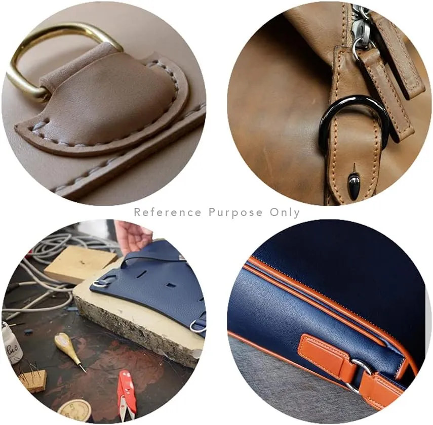 CRAFTMEMORE 6pcs D-Ring Findings Purse Belt Strap Loop Quality Finish Purse Making D Rings SCD1