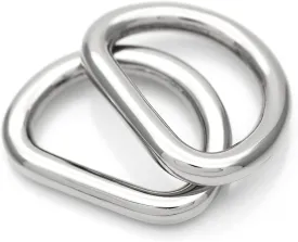 CRAFTMEMORE 6pcs D-Ring Findings Purse Belt Strap Loop Quality Finish Purse Making D Rings SCD1