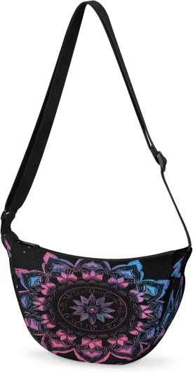 Crescent Crossbody Bag for Women Men, Lightweight Small Sling Hobos Dumpling Bag Crescent Purse, Crescent Moon Bags