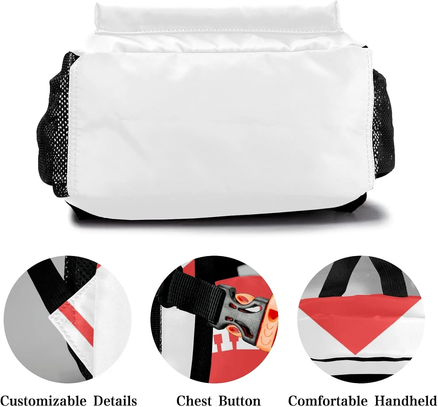 Custom Cheer Cheerleader Light Red Personalized Causual Shoulder Bag Sports Leisure Camping Backpack for Women Men