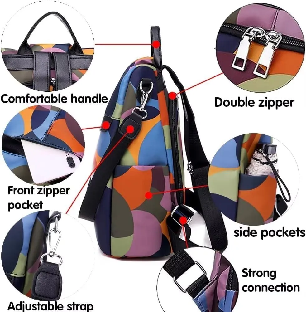 Fashion Backpack Purse for Women Waterproof Large Leather Anti-theft Travel Hiking Backpack Shoulder Bag Handbag