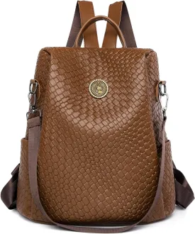 Fashion Backpack Purse for Women Waterproof Large Leather Anti-theft Travel Hiking Backpack Shoulder Bag Handbag