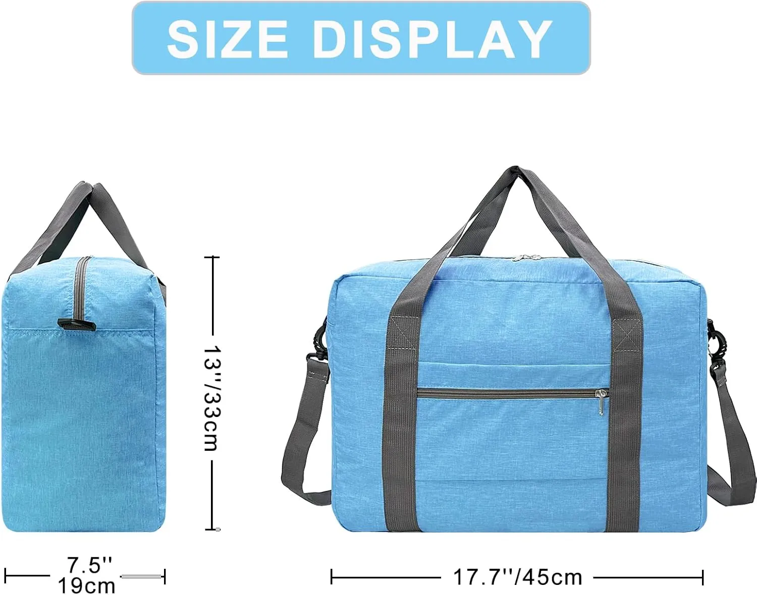 For Spirit Airlines Personal Item Bag 18x14x8 Foldable Carry on Bags for Airplanes Travel Duffel Bags for Women and Men