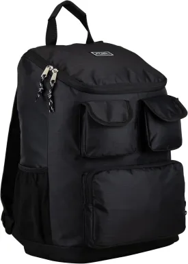 FUEL Storm Multi-Pocket Cargo Travel Backpack Luggage Bag with Top-Loader Entry, Black