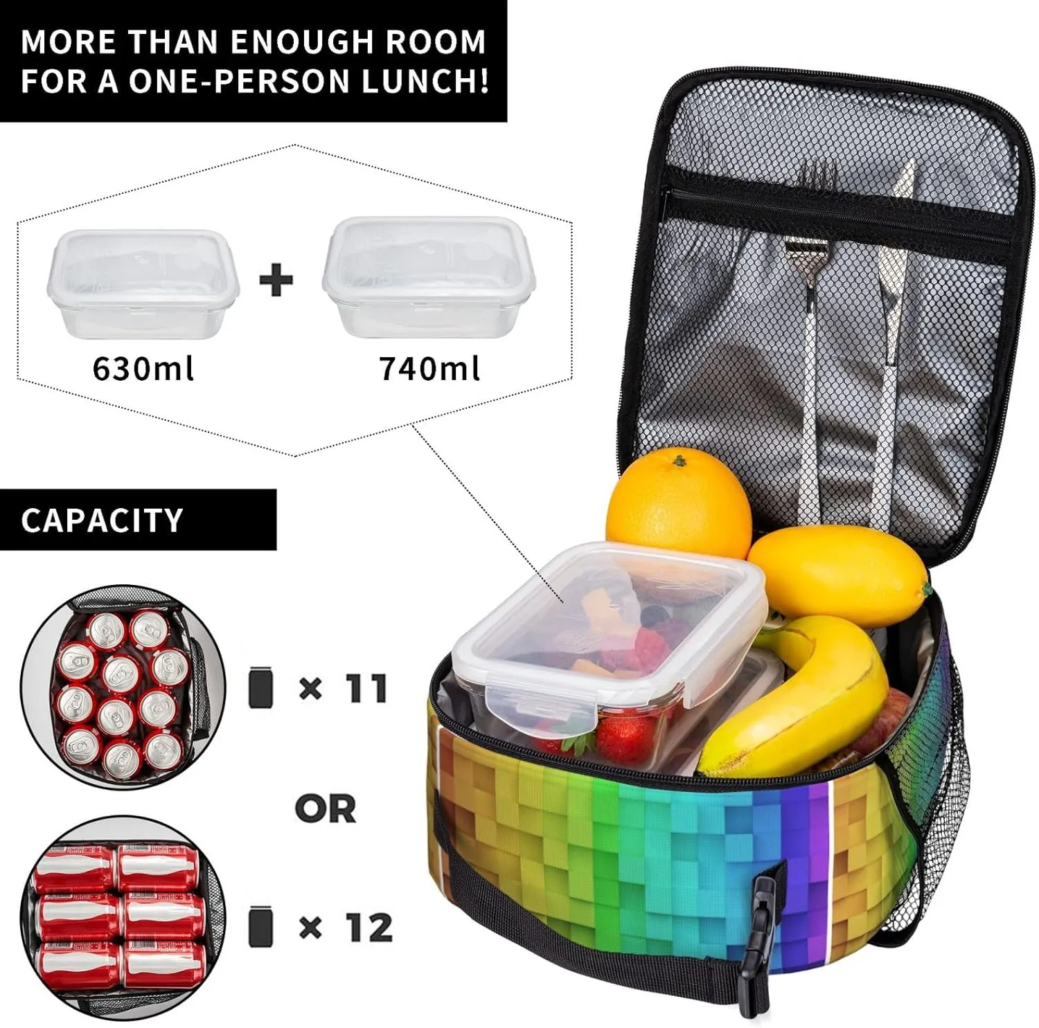 Gamepad Lunch Box Boy Video Game Reusable Lunch Bag Waterproof Thermal Insulated Kids Lunch Box Portable Mini Cooler for Girls Kids Boys for School Picnic Camping Daycare