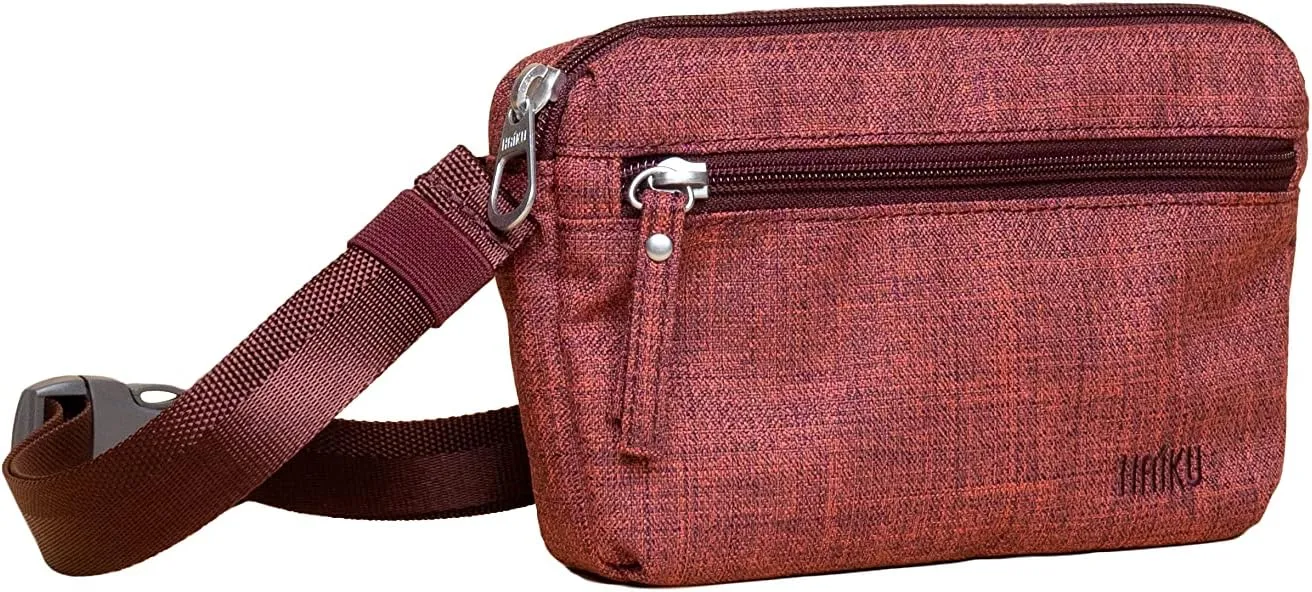 Haiku Hopper | Waist, Hip, Fanny Pack, Belt Bag Purse | with adjustable belt Clip | Poppy Berry