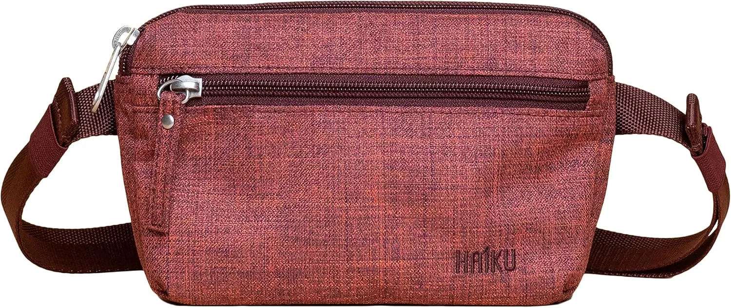 Haiku Hopper | Waist, Hip, Fanny Pack, Belt Bag Purse | with adjustable belt Clip | Poppy Berry