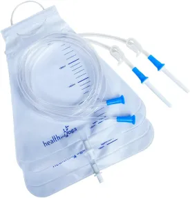 HealthAndYoga MovNFlo Super Economical Enema Bag Kit (2 Quart) - 2 pcs - BPA and Latex Free - Foldable and Compact - Travel Compatible for Fleet Enema Anal Douche (2 Pieces)