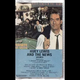 Huey Lewis & The News: Sports Cassette VG   Canada Chrysalis CHSC-41412