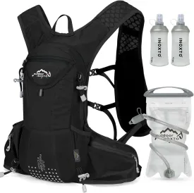 Hydration Pack Backpack, Lightweight Water Backpack with 2L Leakproof Hydration Bladder Daypack for Men Women,Running Hydration Vest for Outdoor Trail