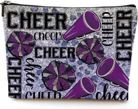 Inspirational Cheer Stuff Cheerleader Gifts Makeup Bag Cheer Gifts Cosmetic Bag Cheer Bag Cheerleading Gifts for Women Her Girls Daughter Sister Coach Niece Christmas Thanksgiving Birthday