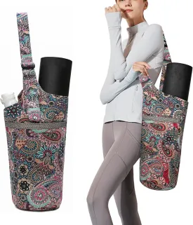 IwIeIaIrI Yoga Mat Bag with Large Size Pocket and Zipper PocketYoga Bag Adjustable Shoulder Strap- Holds More Yoga Accessories