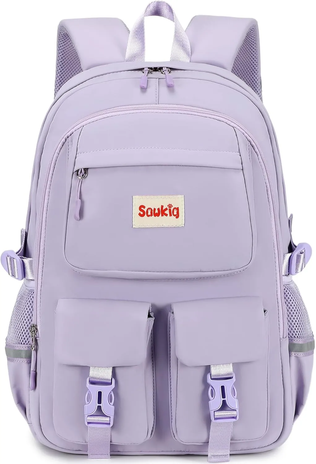 Kids Backpacks for Girls Ages 8-10 School Backpack Multi-pocket 17 inch Cute Bookbag for Elementary Middle School Bags for Girls 10-12 Years Old (Purple)