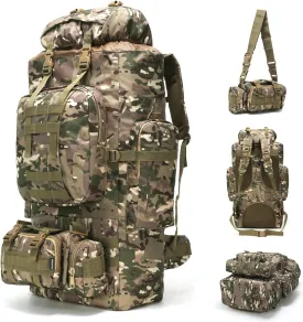 King'sGuard 100L Camping Hiking Backpack Molle Rucksack Military Camping Backpacking Daypack