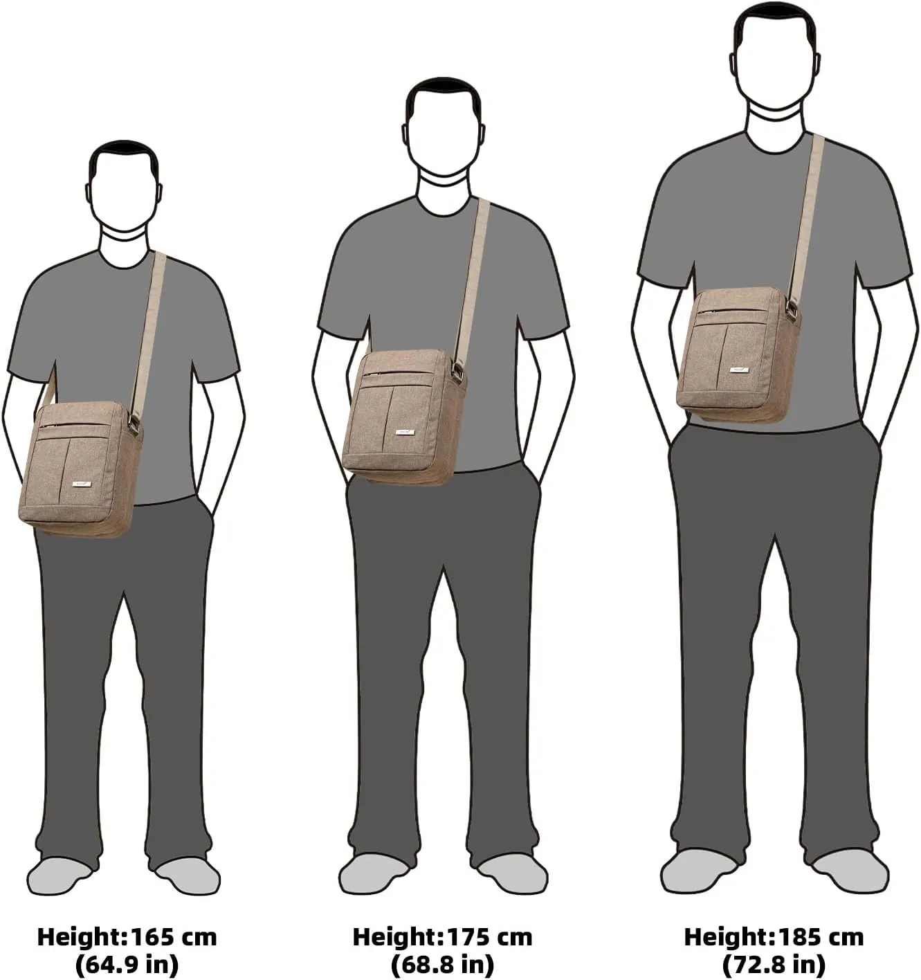KL928 Men's Messenger Bag - Crossbody Shoulder Bags Travel Bag Man Purse Casual Sling Pack for Work Business