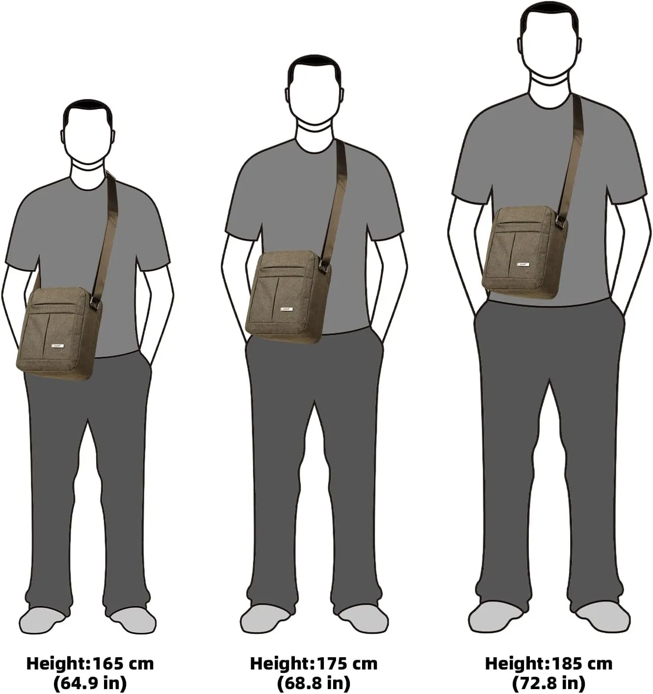 KL928 Men's Messenger Bag - Crossbody Shoulder Bags Travel Bag Man Purse Casual Sling Pack for Work Business