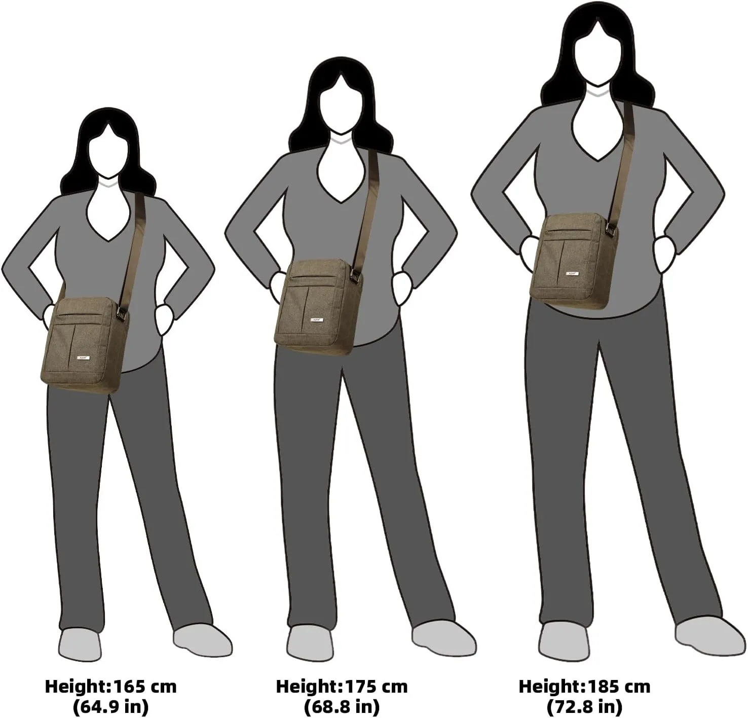 KL928 Men's Messenger Bag - Crossbody Shoulder Bags Travel Bag Man Purse Casual Sling Pack for Work Business