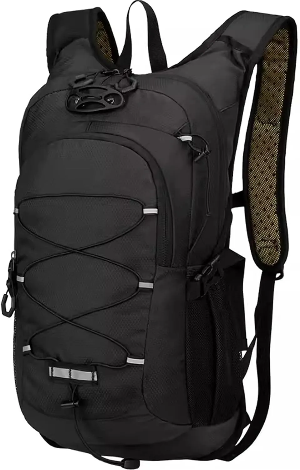 Lightweight Cycling Hydration Backpack,Large Capacity Pack for Travel,Hiking,Climbing,Skiing,Running Daypack for Men Women (Black)