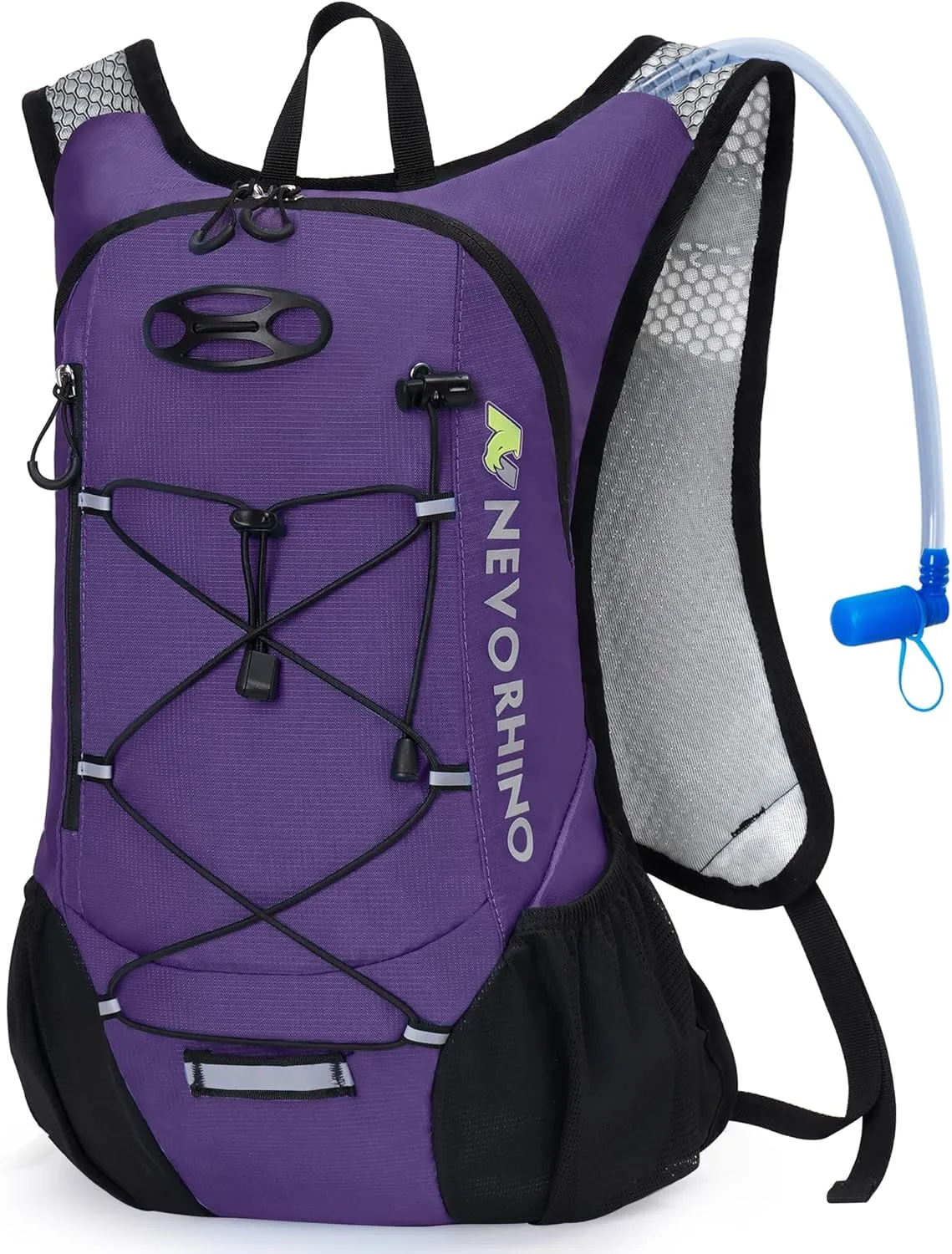 Lightweight Hydration Backpack, Running Backpack with 2L Water Bladder, Hydro Water Daypack for Cycling Hiking Rave for Men Women