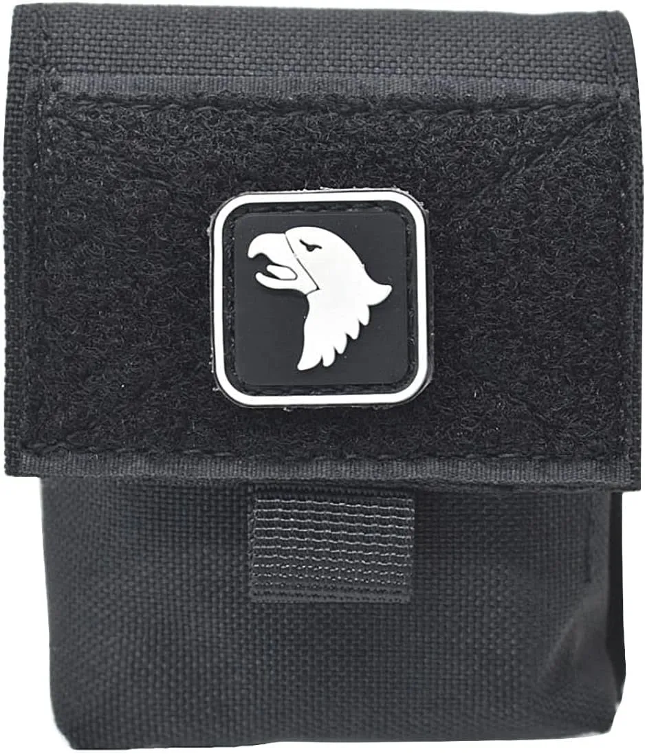 MOLLE Pouch with Patch, Multi-Purpose Compact Tactical Waist Bags Small Utility PouchTactical Sundries Storage Bag
