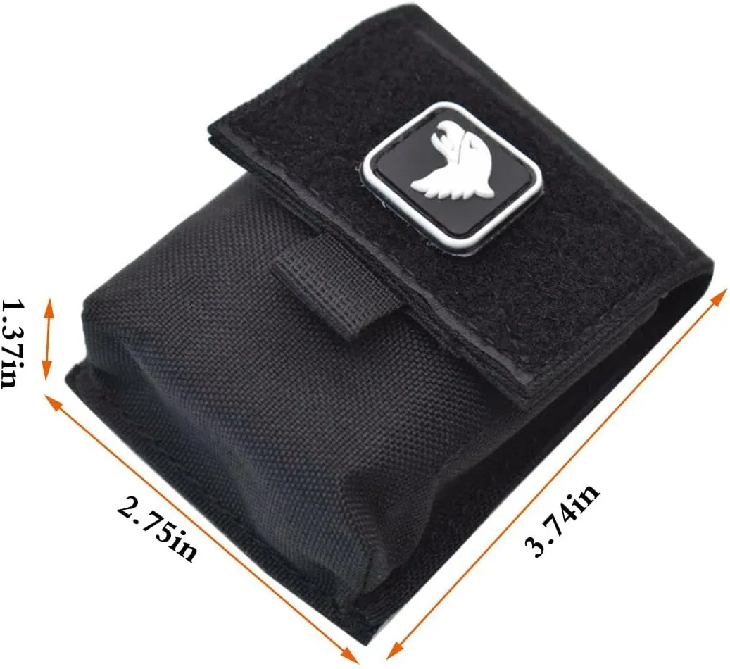 MOLLE Pouch with Patch, Multi-Purpose Compact Tactical Waist Bags Small Utility PouchTactical Sundries Storage Bag