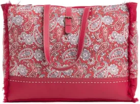 Myra Bag Western Leather Weekender Bag for Women - Upcycled Shoulder Handbag