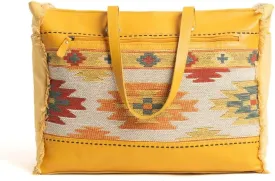 Myra Bag Western Leather Weekender Bag for Women - Upcycled Shoulder Handbag