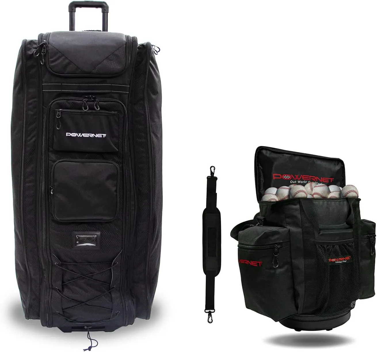 PowerNet Corbin Carroll All Gear Transporter, Soft Bucket Ball Bag Bundle