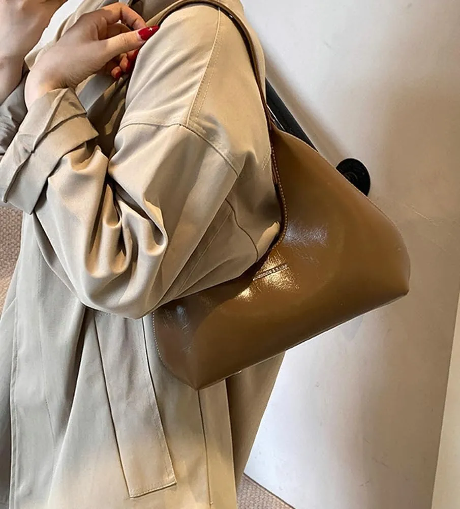 Premium PU Leather Mini Shoulder Bag Trendy Top Handle Purse Causal Hobo Tote Bag for Women Chic Y2K Satchel Purse 2024
