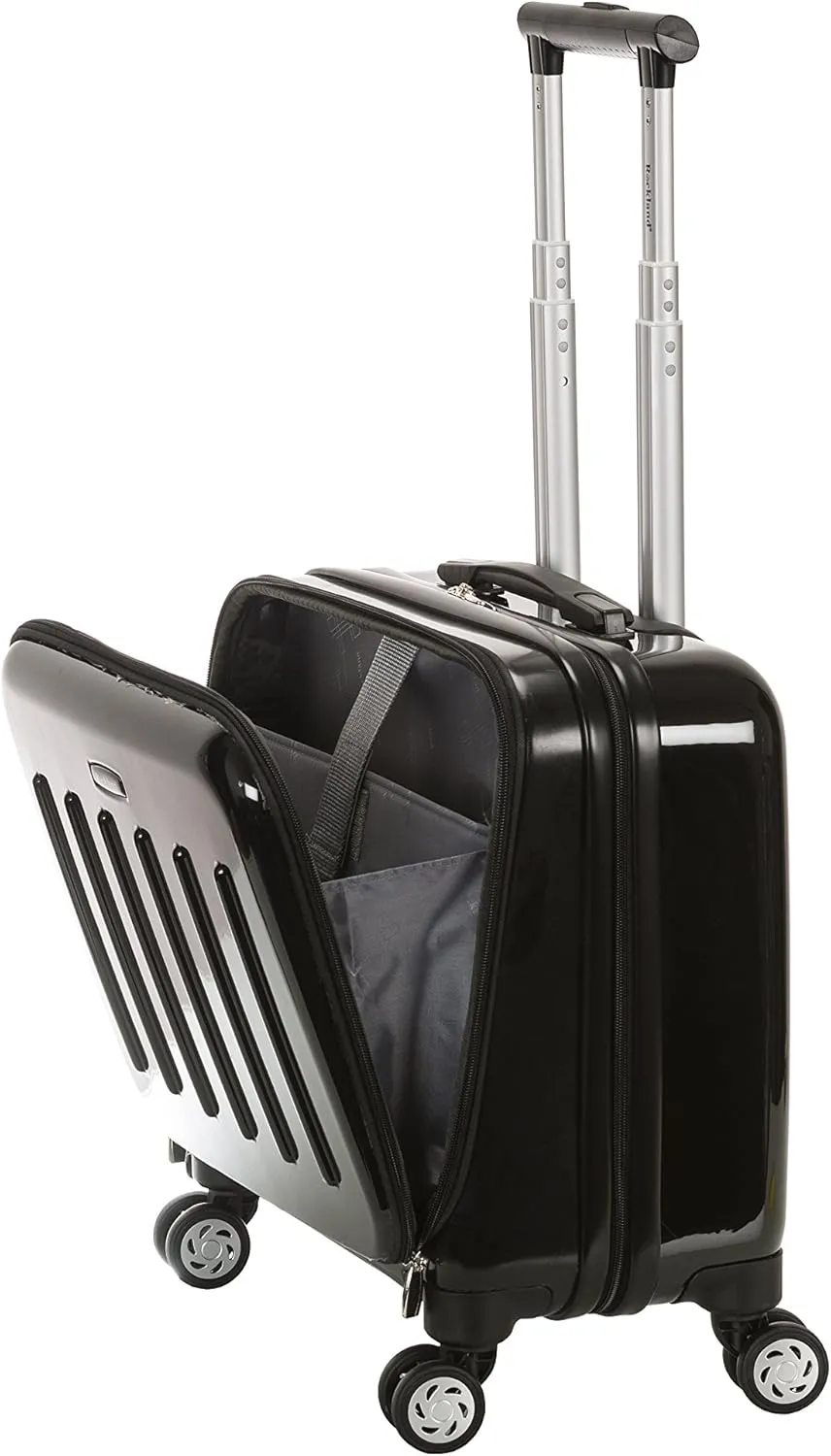 Rockland Revolution Hardside Rolling Computer Case, Black, Carry-On 17-Inch