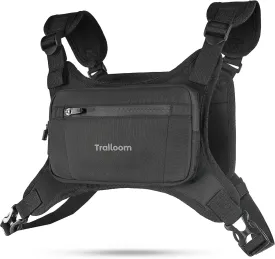 Running Chest Pack, Reflective Vest, Water Repellent, Phone Holder, Workout Bag for Runners, Cycling, Biking, EDC Pouch, Jogging Carrier, Hidden Pocket, Men & Women, Lightweight