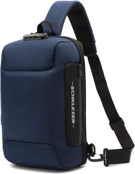 Schkleier Sling Bag USB Anti-theft Laptop Backpack, 13.3 Inch Casual Chest Shoulder Daypack for Men and Women