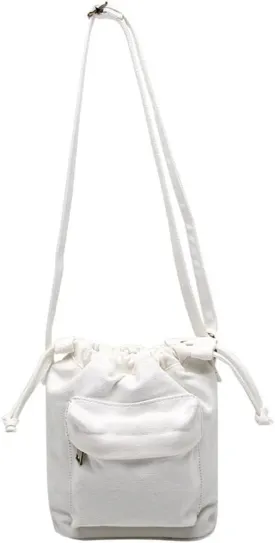 Small Crossbody Bag for Women Shoulder Bag Mini Drawstring Bucket Bag Canvas Tote Handbag Cellphone Bag Purse (Green)